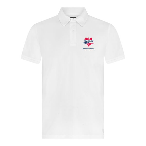 Men's USAT Technical Official Polo - White Thumbnail