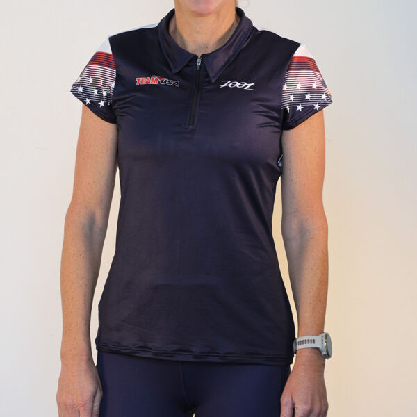 Women's Zip Polo Shirt Thumbnail